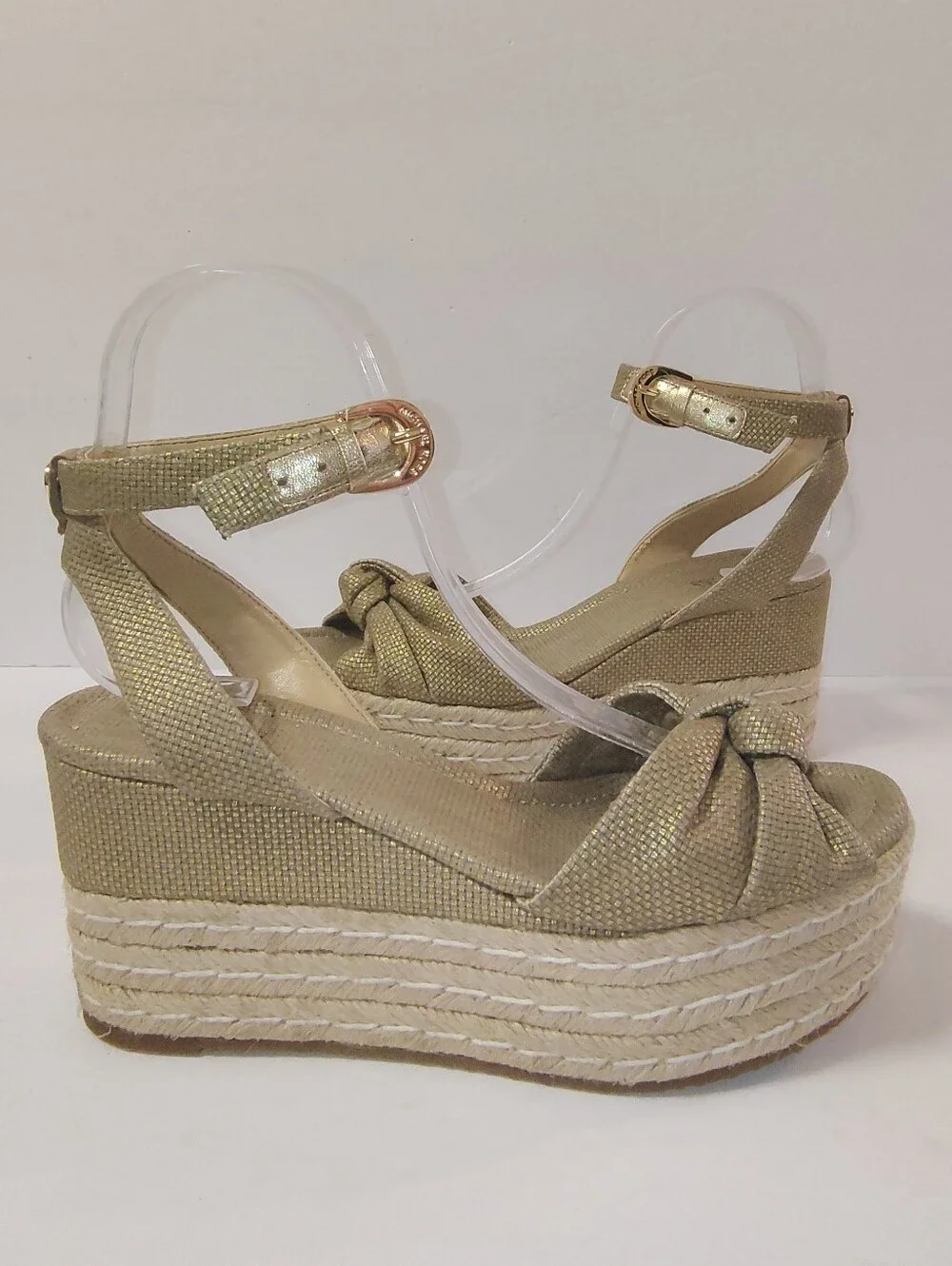 Michael Michael Kors Maxwell Espadrille Platform Mid Wedge Ankle Strap Sandals